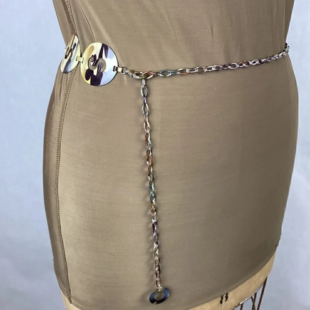 Metal Medallion Belt Camo Womens Chain S Cutout